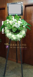 帛事圓形花圈-C010